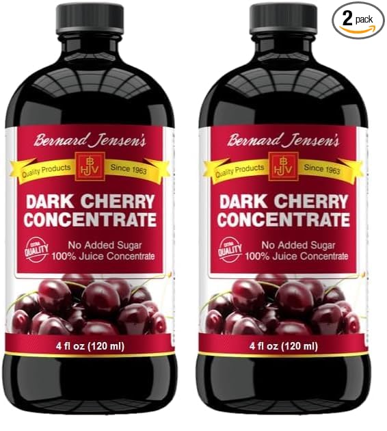 Bernard Jensen's Dark Cherry Liquid Concentrate 4 fl oz (Pack of 2)