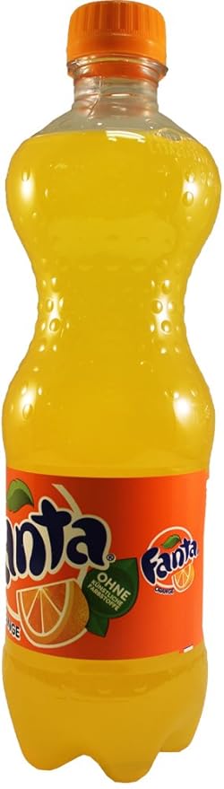 European Fanta Orange Soda 4-Pack of Bottles 4 x 500 ml