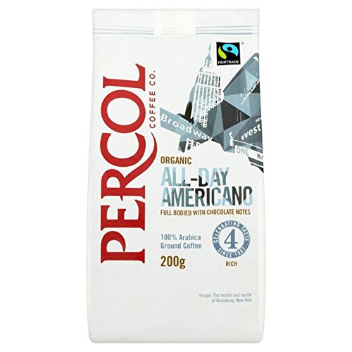 Percol Fairtrade &amp Organic Americano Ground Coffee - 200g