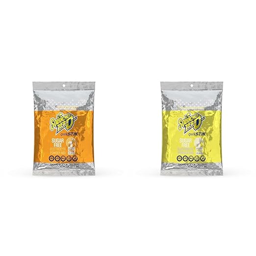 Sqwincher Zero Qwik Stik Sugar Free Orange and Lemonade Flavor Electrolyte Hydration Drink Mix (50 Count)
