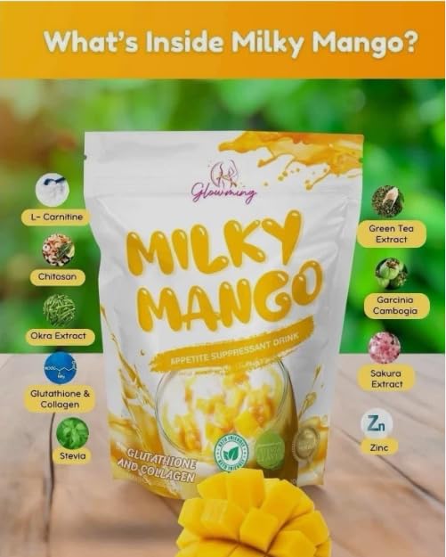 Cris Cosmetics Milky Mango Glutathione and Collagen Drink 10 Sachets