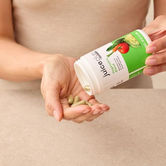 JuicePlus+ Fruit and Vegetable Blend: for Solid Nutritional Foundation - Boost Family's Health with 20 Fruits &amp Veggies Plus Plant Nutrients - Prepacked 2 Bottles (60 Servings of Fruit 60 of Veg)