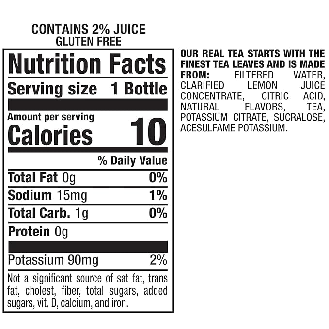 Zero Half &amp half Ice Tea 16 fl oz recycled plastic bottle Pack of 17