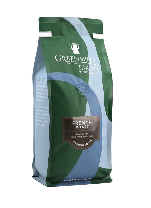 Greenwell Farms 100% Hawaiian Kona Coffee - French Roast Ground 16oz