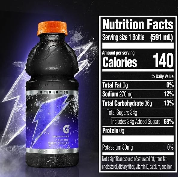 Gatorade Midnight Ice 20 oz 8 pk