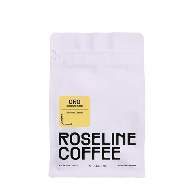 Oro Blend - Roasted by Roseline Coffee - Whole Bean Coffee - 12 Ounce Bag