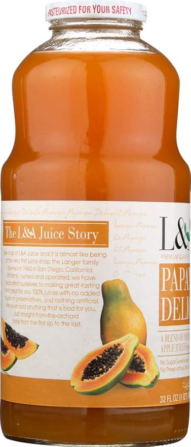 L &amp A Juice B59574 L &amp A Juice Papaya Delight -6x32 Oz by L &amp A Juice