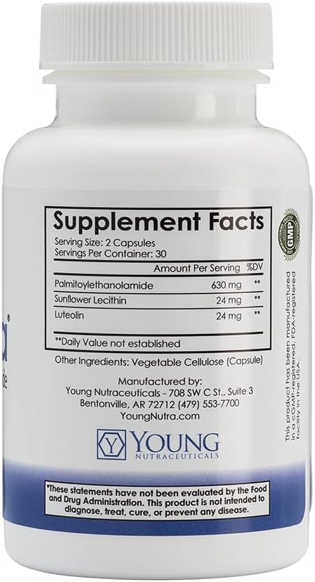 Mirica® - Pea (Palmitoylethanolamide) and Luteolin - Immune &amp Nervous System Support Supplement - 60 ct