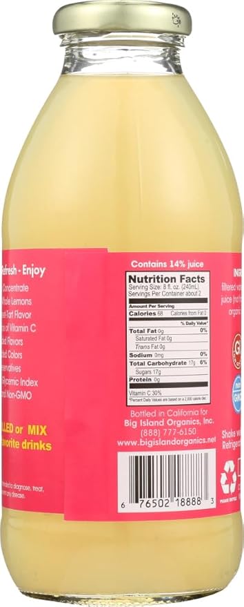 Big Island Organics - Island Lemonade - 16oz (12 pk)