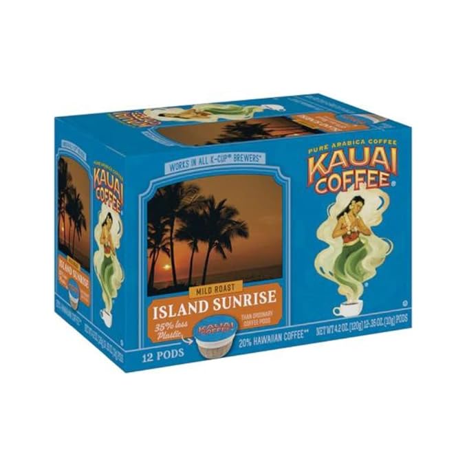 Kauai Coffee Island Sunrise Mild Roast Single Serve Cups 36 Count