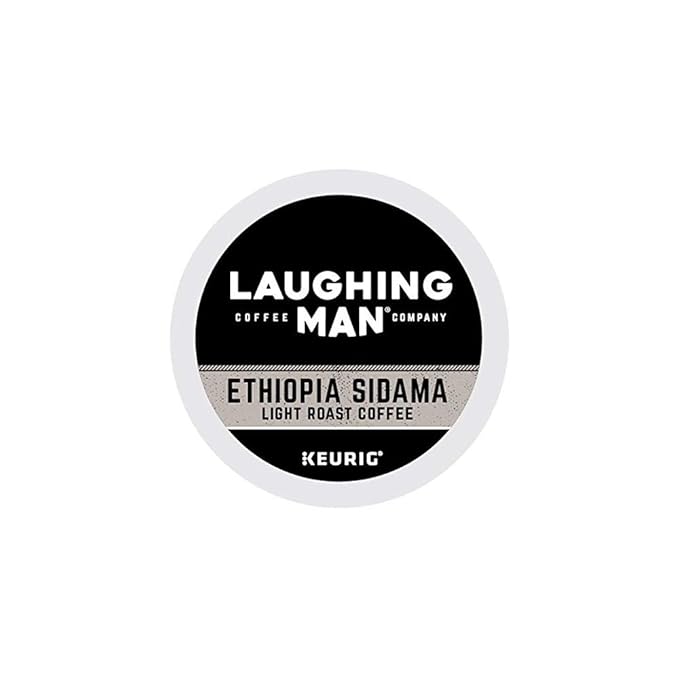 Laughing Man Ethiopa Sidama Single-Serve Keurig K-Cup Pods Light Roast Coffee 60 Count