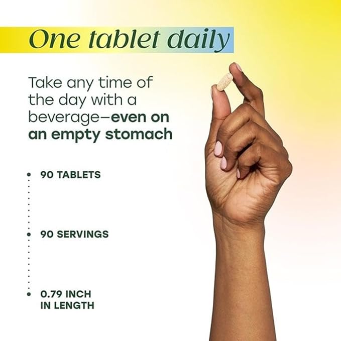 MegaFood One Daily Iron Free Multivitamin - Multivitamin for Women and Men - with Real Food - Immune Support Supplement - Bone Health - Energy Metabolism - Vegetarian Non-GMO No Iron - 90 Tablets