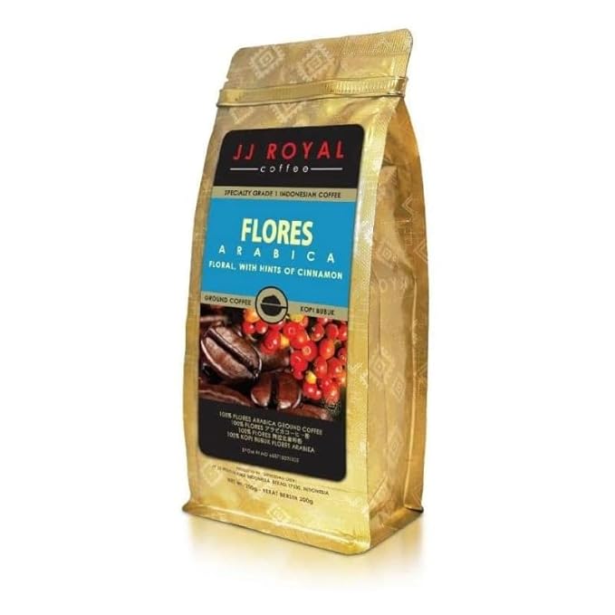 JJ Royal Coffee Flores Arabica 200g Ground Coffee (Pack of 1)