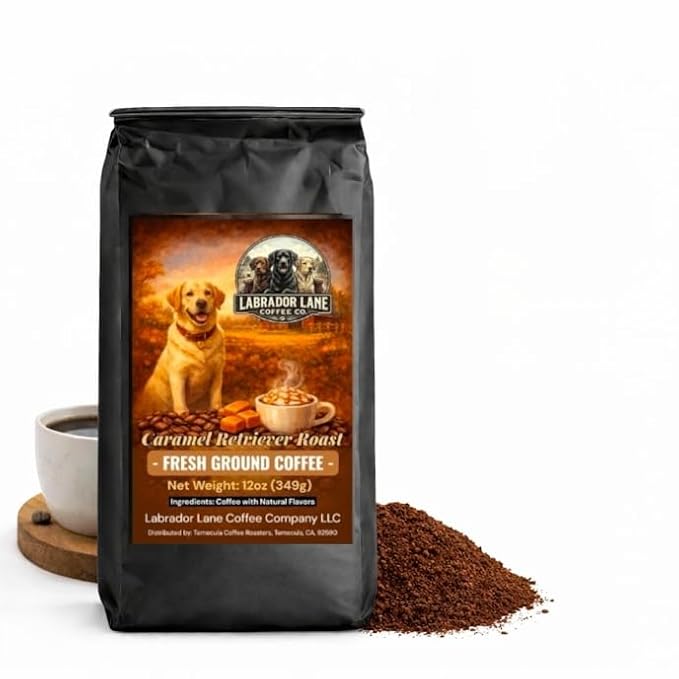 Caramel Retriever Roast (Caramel Flavored Coffee) - Premium Hand Crafted Coffee - 12oz
