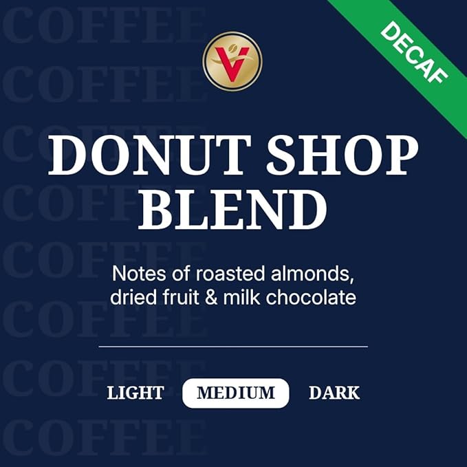 Victor Allen's Coffee Decaf Donut Shop Blend Medium Roast 80 Count Single Serve Coffee Pods for Keurig K-Cup Brewers