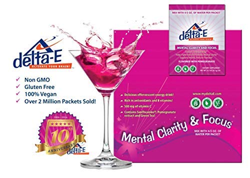 Delta-E Mental Clarity &amp Focus! Energy Drink Non-GMO 100% Vegan &amp Gluten Free (3 Packets)