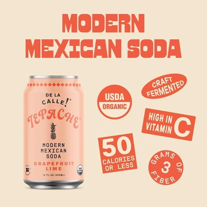 De La Calle Tepache Grapefruit Lime 12 fl oz (Pack of 12)