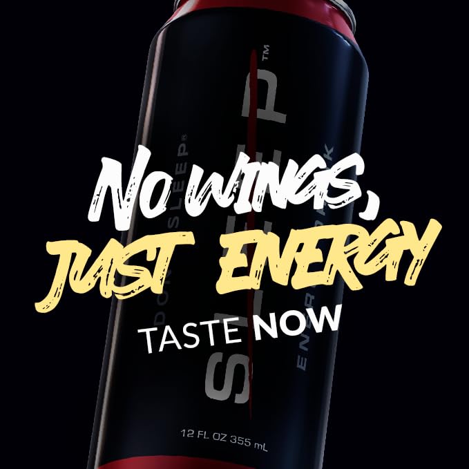 Don't Sleep Energy Drink - 12-Pack Clean energy &amp 100 Calories per Can Caffeine Taurine and B-BVitamins for an Unstoppable Boost - 116mg of Caffeine