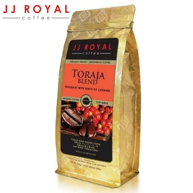 JJ Royal Coffee Toraja Blend 200g Ground Coffee (Pack of 2)
