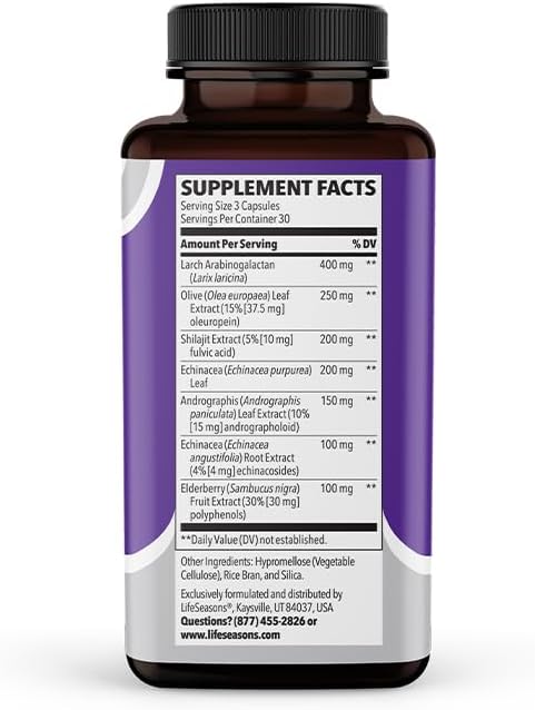 LifeSeasons Rest-ZZZ + Immuni-T Bundle – Natural Sleep &amp Immune Support – Fall Asleep &amp Stay Asleep Boost Immunity &amp Defend Against Cold &amp Flu – Melatonin Chamomile – 60 Capsules &am