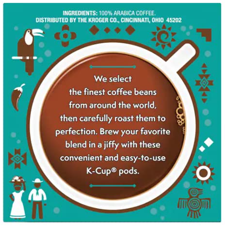 Kroger Medium Dark Roast ‘Hearty and Robust’ 100% Colombian Coffee K-Cups 12-Count Recyclable Pods One 4.1 oz (118g) Small Box 1 Pack