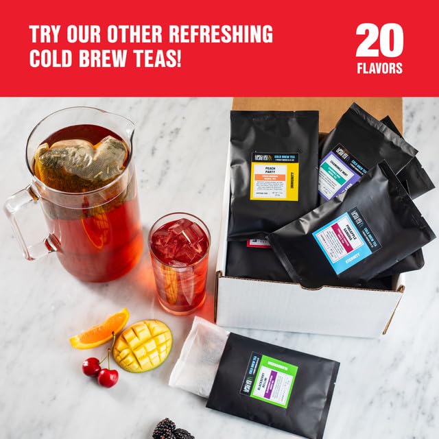 Tiesta Tea - Chamomile Mint Cold Brew Loose Leaf Premium Blend Non-Caffeinated Iced Tea 10 Cold Brew Packets Makes One 64oz Pitcher