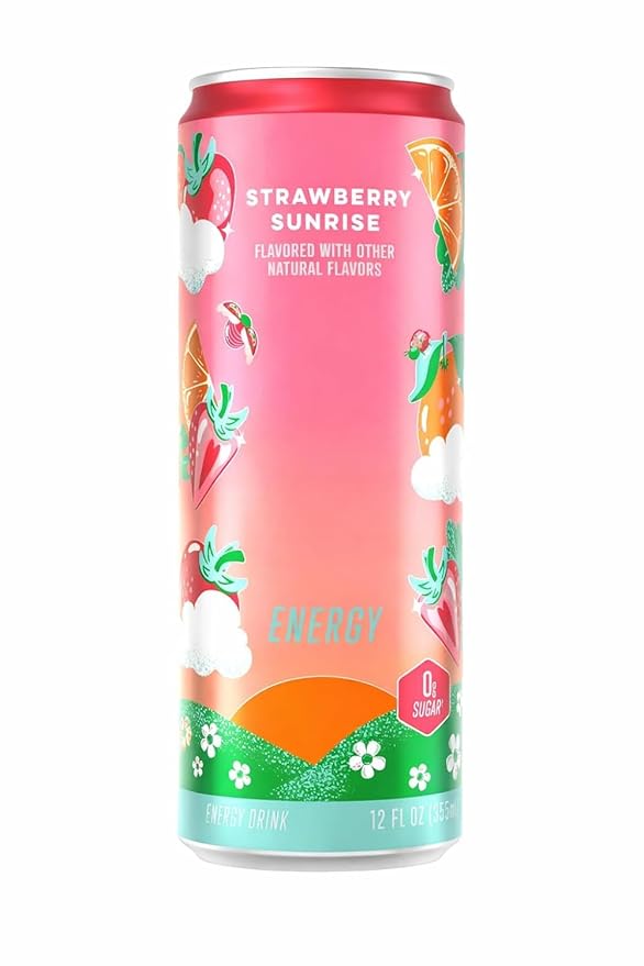 New Alani Energy Drinks Strawberry Sunrise Winter Wonderland Cotton Candy Variety Pack Sugar-Free Low-Calorie Energy Boost Drink 12 fl oz (Pack of 6) (Packaging May Vary)