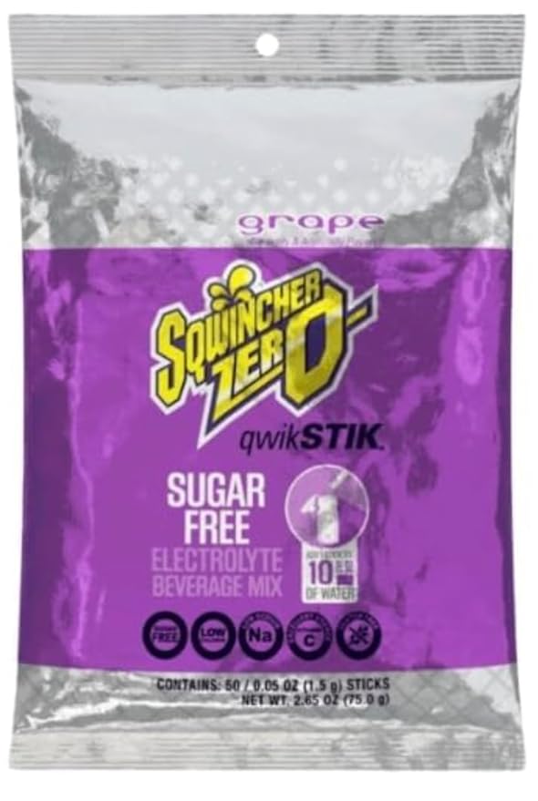 Sqwiincher Zero Qwik Stik Electrolyte Powder Hydration Drink Mix Multi Flavors - 0.05 0z Packet - (500 Pack Assorted Flavors)
