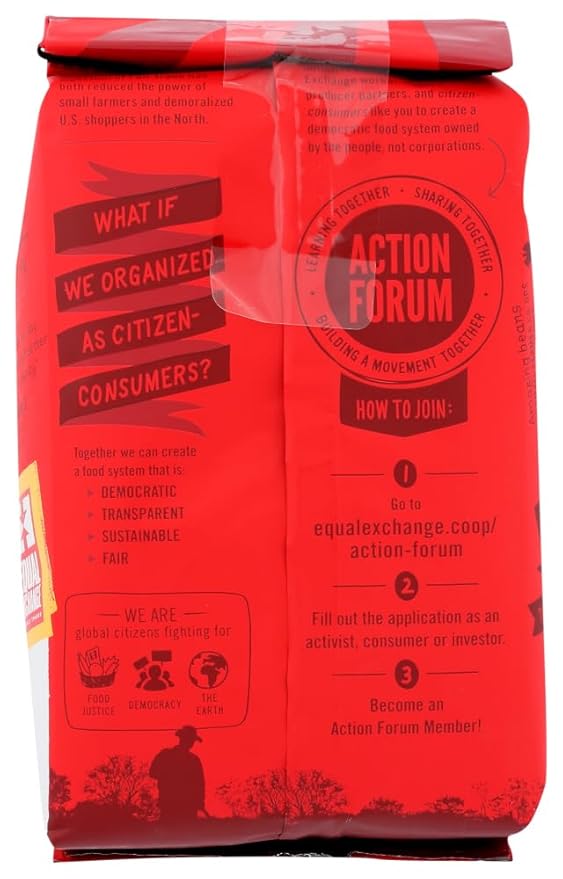Equal Exchange Organic Coffee French Roast 10 oz. Packaged Whole Bean (a) - 2PC