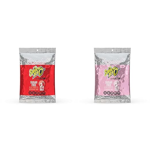 Sqwincher Zero Qwik Stik Sugar Free Watermelon and Strawberry Lemonade Flavor Electrolyte Hydration Drink Mix (50 Count)
