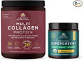 Ancient Nutrition Multi Collagen Protein Powder Unflavored 40 Servings + Organic Supergreens Powder Mango 12 Servings
