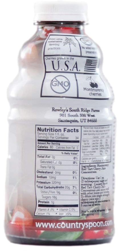 Country Spoon Montmorency Red Tart Cherry Juice Concentrate (32 oz.)