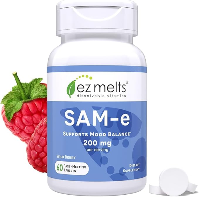 EZ Melts Dissolvable SAM-e Supplement 200 mg Sugar-Free 1-Month Supply - 1 Pack