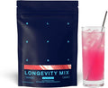 Blueprint Bryan Johnson Longevity Mix - Muscle Builder &amp Recovery Supplement - Promotes Focus and Balanced Mood - Magnesium Creatine L-Theanine Glutathione &amp Vitamin C- 30 Servings Blood O