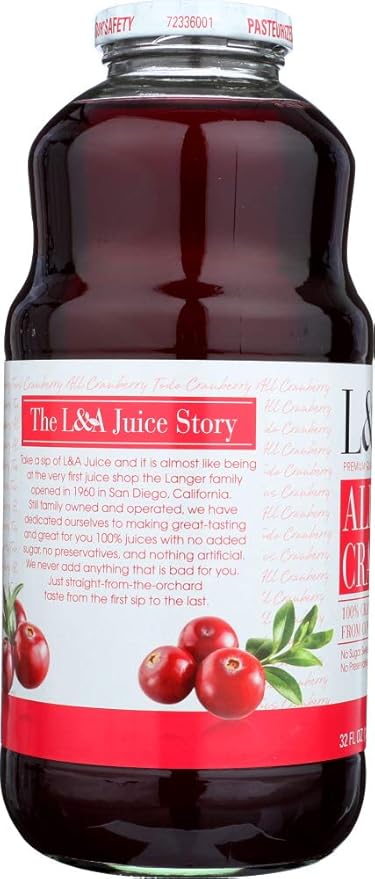 L &amp A Juice All Cranberry 18x 32OZ