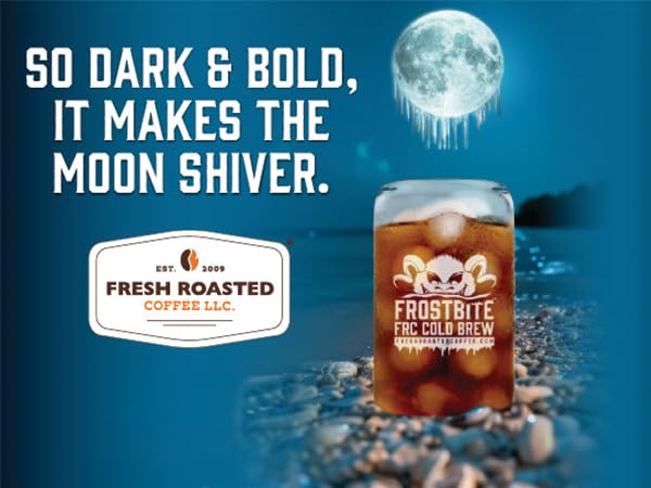 Fresh Roasted Coffee Organic Dark &amp Bold Frostbite Cold Brew | USDA Kosher | Dark Roast | 2 lb Coarse Ground