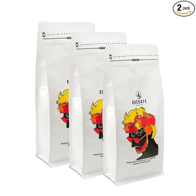 Rockafe Fito Paez Edition - 8.8 oz Bag of Peruvian Specialty Coffee - By Iky Store (Red Caturra and Bourbon) (2)
