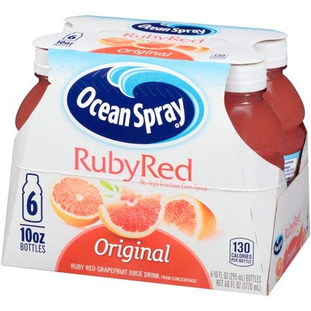 Ocean Spray Fruit Juice Ruby Red Grapefruit 10 Fl Oz 6 Count (6 Pack)