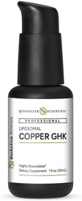 Quicksilver Scientific Oral Liposomal Copper GHK - Oral Liposomal Supplement for Collagen Support - Vegan Gluten-Free Sugar-Free &amp Non-GMO - 1 fl oz (30 Servings)