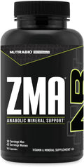 NutraBio ZMA Supplements for Men &amp Women- Zinc Magnesium Supplements to Support Hormone Levels -Sleep- Muscle Recovery-Immune Health 90 Count