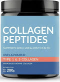 Collagen Supplements | Hydrolyzed Collagen Powder for Women &amp Men | Peptides Powder - Unflavored - Collagen Supplements for Skin &amp Hair - 200g