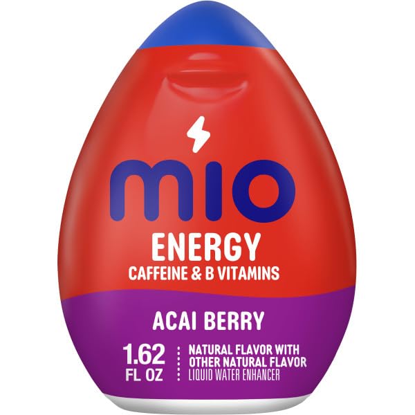 Mio Energy Liquid Water Enhancer Variety Pack – Includes 4 Acai Berry Storm &amp 4 Black Cherry Caffeinated – 8 Pack