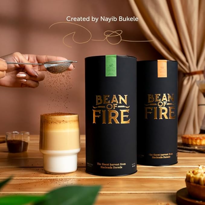 Bean of Fire El Salvador Red Bourbon Honey Ground Coffee – Medium Roast Single Origin Specialty Smooth &amp Fruity Cup (16 oz)