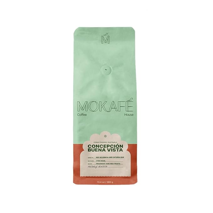 Concepcion Buena Vista - Red Bourbon and Caturra SHB | Ground Coffee | 100% Arabica Coffee from Guatemala's Chimaltenango Region | Perfect for Any Brewing Method (Ground Coffee 380 Grams)