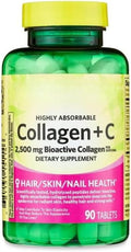 SEDLAV Highly Absorbable Collagen + C Tablets for Hair/Skin/Nail Health 2500 mg 90 Count Sticker
