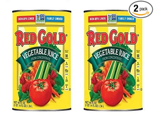 Red Gold Vegetable Juice 46oz Cans (Pack of 2)