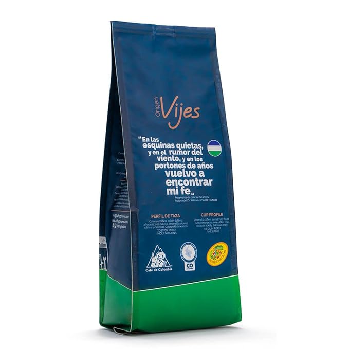 Cafe Ginebras Origen Vijes Premium Colombiano Cafexcoop Coffarmers Colombia | 100% Colombian Origin Coffee Medium Roast (Whole Bean 17.6oz-500gr)