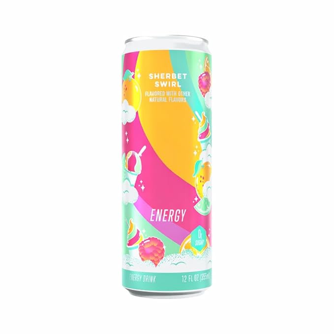 New Alanni Energy Drinks Winter Wonderland Sherbet Swirl Pumkin Cream Variety Pack Sugar-Free Low-Calorie Energy Boost Drink 12 fl oz (Pack of 6) Repackaged By * Shadow Hunter*