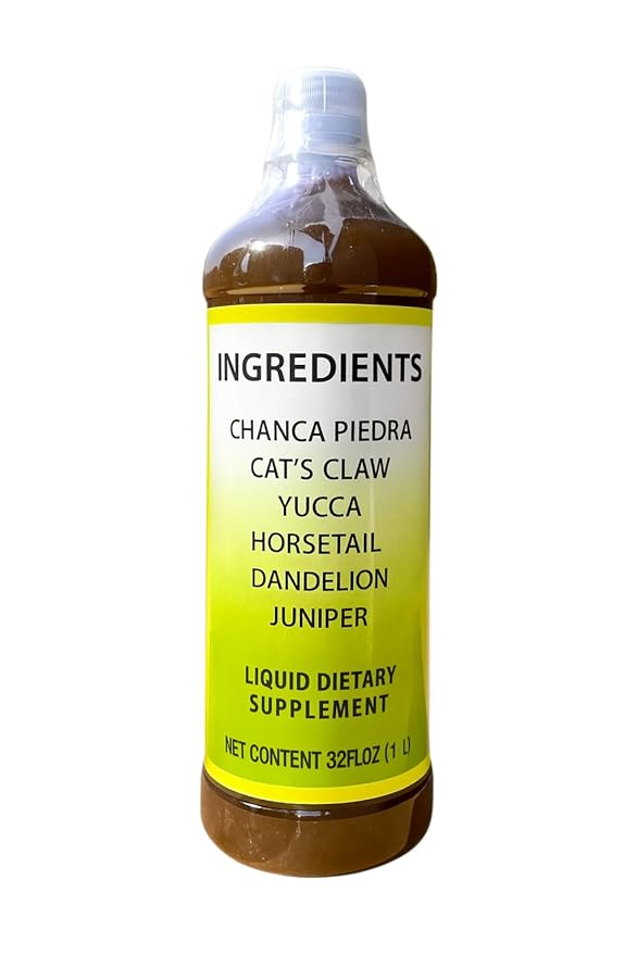 1000ML Chanca Piedra- Juice Tonic- Jugo De Chanca Piedra Una De gato Horsetail  Stone Breaker Kidney Stones &amp Gallstone Dissolver Horsetail Extract Kidney Cleanse Detox &amp Repair Gotas de
