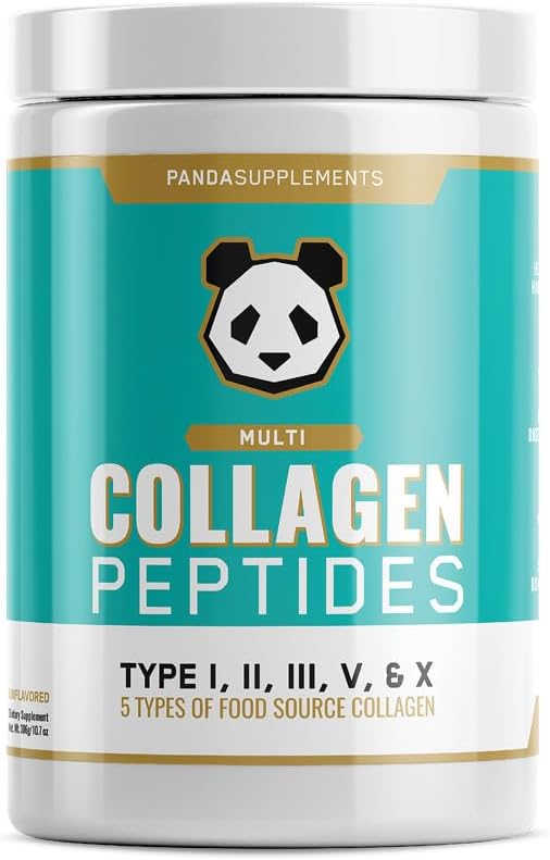Underground Bio Labs: Panda Supps Hydrolyzed Grass-Fed Multi Collagen Peptides (Types I II III V and X) (30 Servings Unflavored)